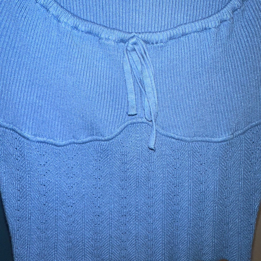 Garage Blue Ribbed Knit Top - Picture 2 of 3